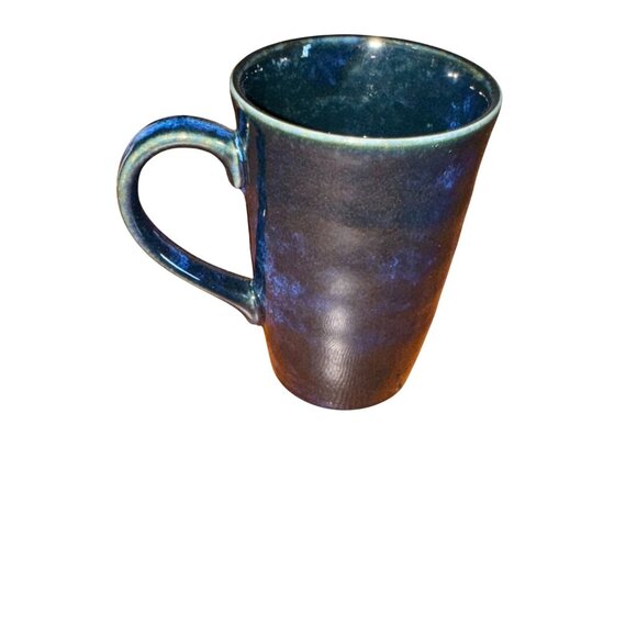Hand-Painted Blue Floral Ceramic Mug - 12 Oz Capacity - World Market - 4.5" Tall - Picture 5 of 7